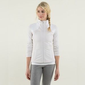 Lululemon Define Jacket Gingham Dune White size 6